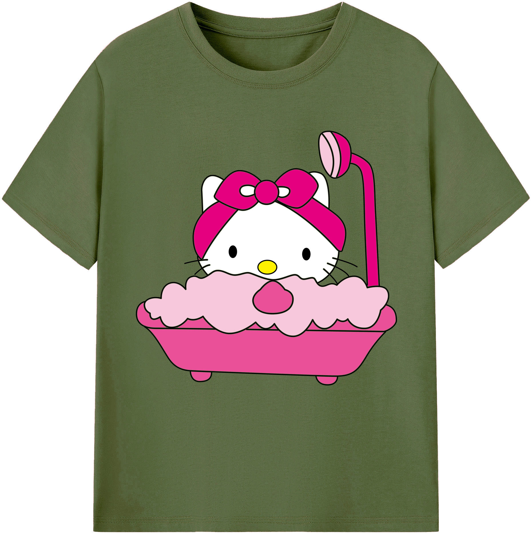 （画像用） Hello Kitty ハローキティ 綿100％半袖Tシャツ（フロントプリント）